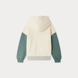Bonpoint Erkek Çocuk Ekru Yeşil Kapüşonlu Retro Sweatshirt