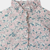 Bonpoint Pembe Çiçekli Volan Detaylı Liberty Kız Çocuk Gömlek