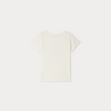 Bonpoint Ekru Önü Baskılı Kız Çocuk T-Shirt
