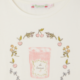 Bonpoint Ekru Önü Baskılı Kız Çocuk T-Shirt