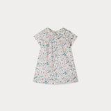 Bonpoint Kız Bebek Pembe-Yeşil Çiçekli Liberty Elbise