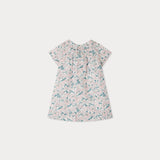 Bonpoint Kız Bebek Pembe-Yeşil Çiçekli Liberty Elbise