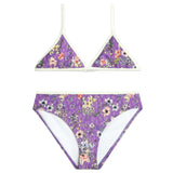 Zadig&Voltaire Mor Çiçekli Üçgen Çocuk Bikini