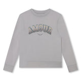 Zadig&Voltaire Gri İşlemeli Kız Çocuk Sweatshirt
