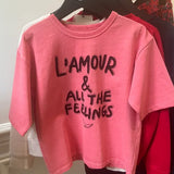 Zadig&Voltaire Pembe Amour Baskılı Kız Çocuk T-shirt