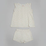 Bonpoint  Sarı Çiçekli Şortlu Kız Çocuk Pijama Takım