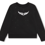 Zadig&Voltaire Taşlı Siyah Kız Çocuk Sweatshirt