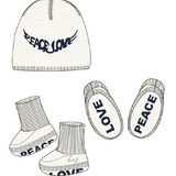 Zadig&Voltaire Krem Rengi Erkek Bebek Triko Bere Patik Set