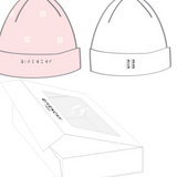 Givenchy Logolu Pembe Kız Bebek Bere Set