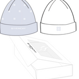 Givenchy Logolu Mavi Erkek Bebek Bere Set