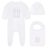 Givenchy Üniseks Bebek Beyaz Tulum Set