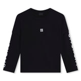 Givenchy Logolu Siyah Uzun Kollu Erkek Çocuk Tişört