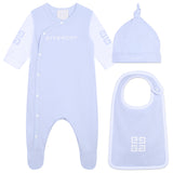 Givenchy Mavi Erkek Bebek Tulum Set