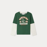 Bonpoint Yeşil Baskılı Erkek Çocuk T-shirt