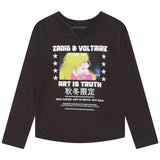 Zadig&Voltaire Siyah Uzun Kol Kız Çocuk T-Shirt