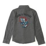 Zadig&Voltaire Koyu Gri Logo Detaylı Erkek Çocuk Gömlek